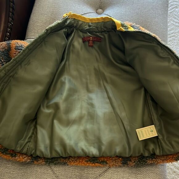 7 For All Mankind Camo Sherpa Coat 18M - Picture 6 of 8
